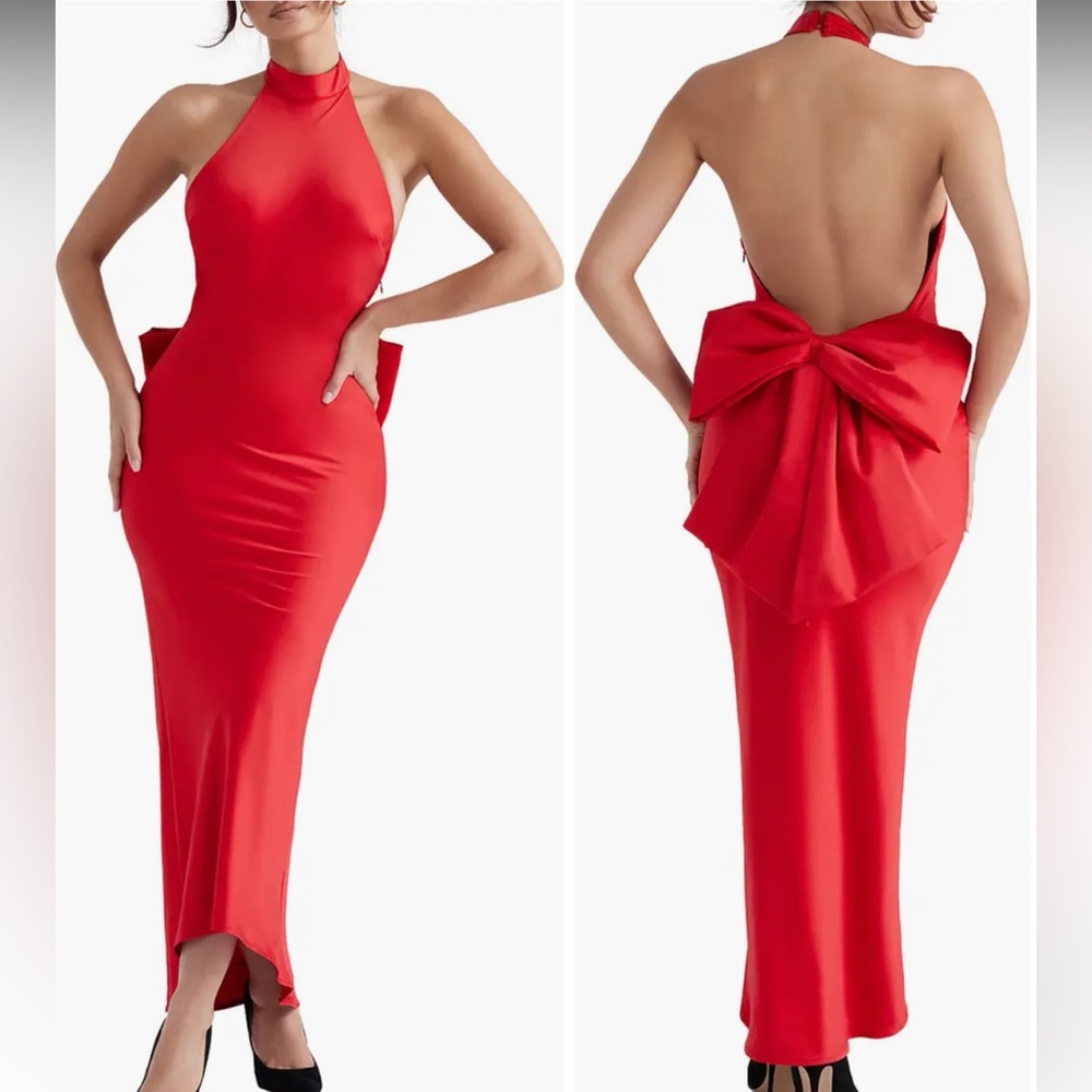 House of CB Red Bow Dress
